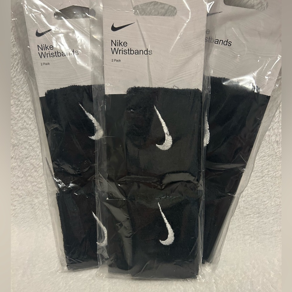 Nike Black Wristbands Set x 3